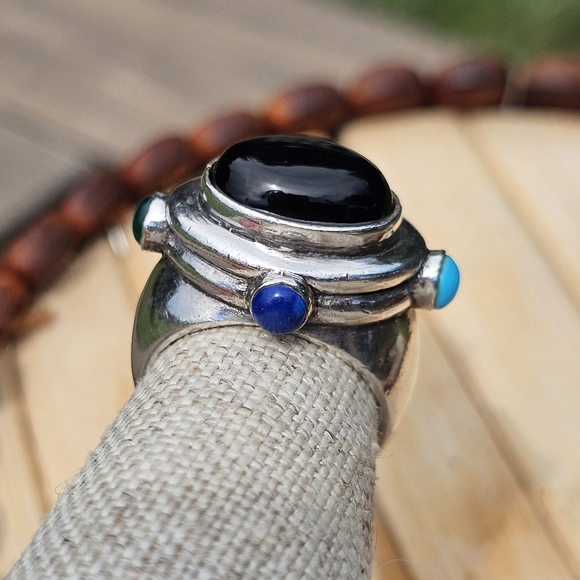 925 sterling & stone ring - Picture 5 of 11